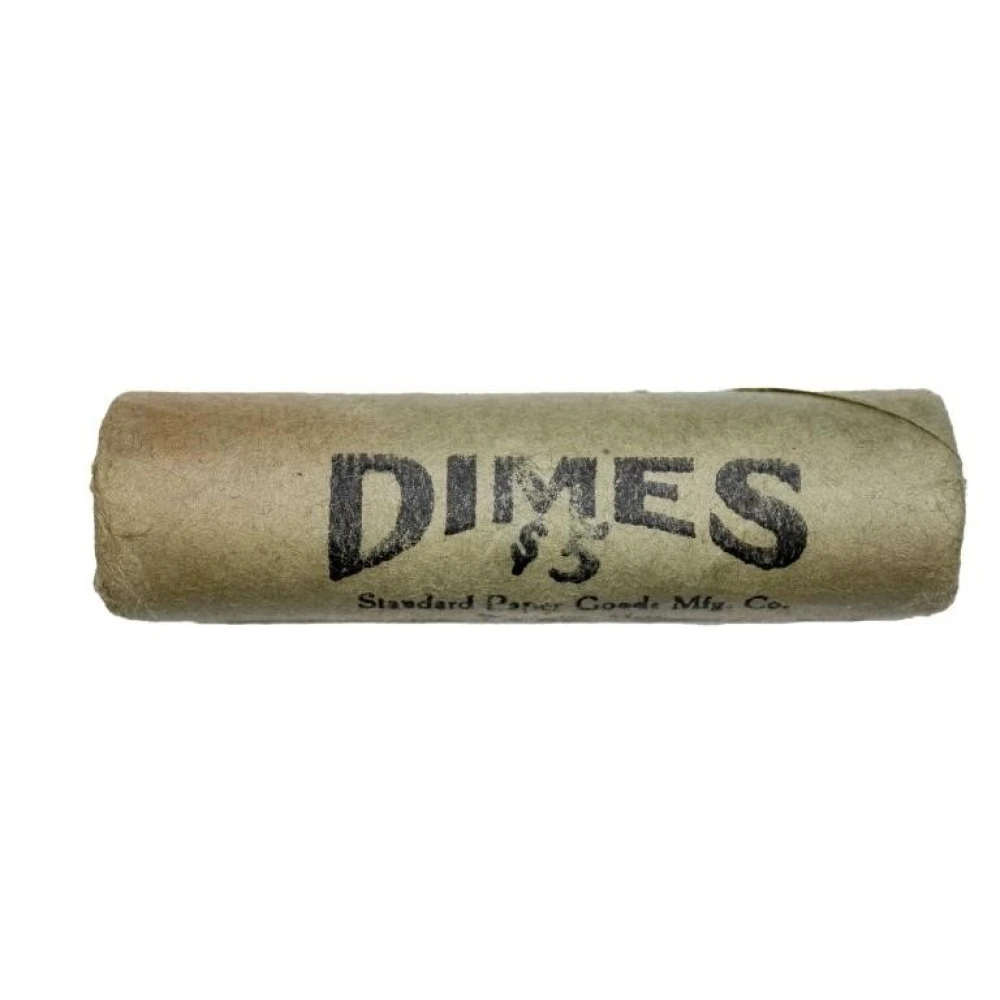 A 4th Bank Wrapped Roll of 1962-D Roosevelt Dimes