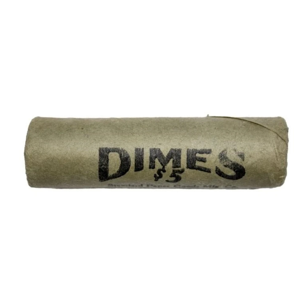 Bank Wrapped Roll of Silver Roosevelt Dimes