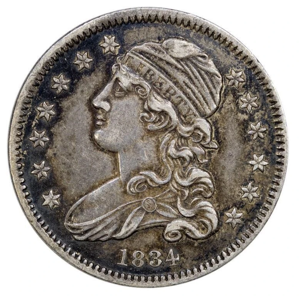 AU-50 1834 Quarter