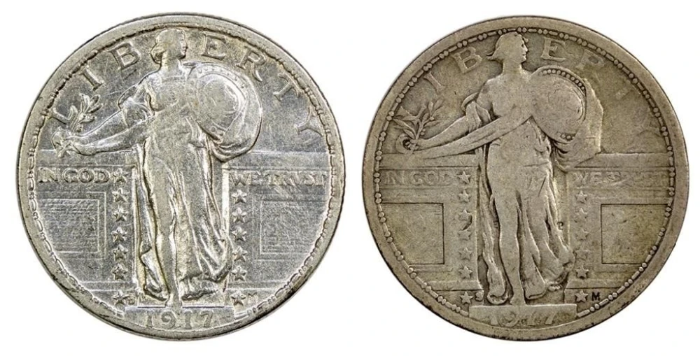1917-D & 1917-S Standing Liberty Quarter Pair