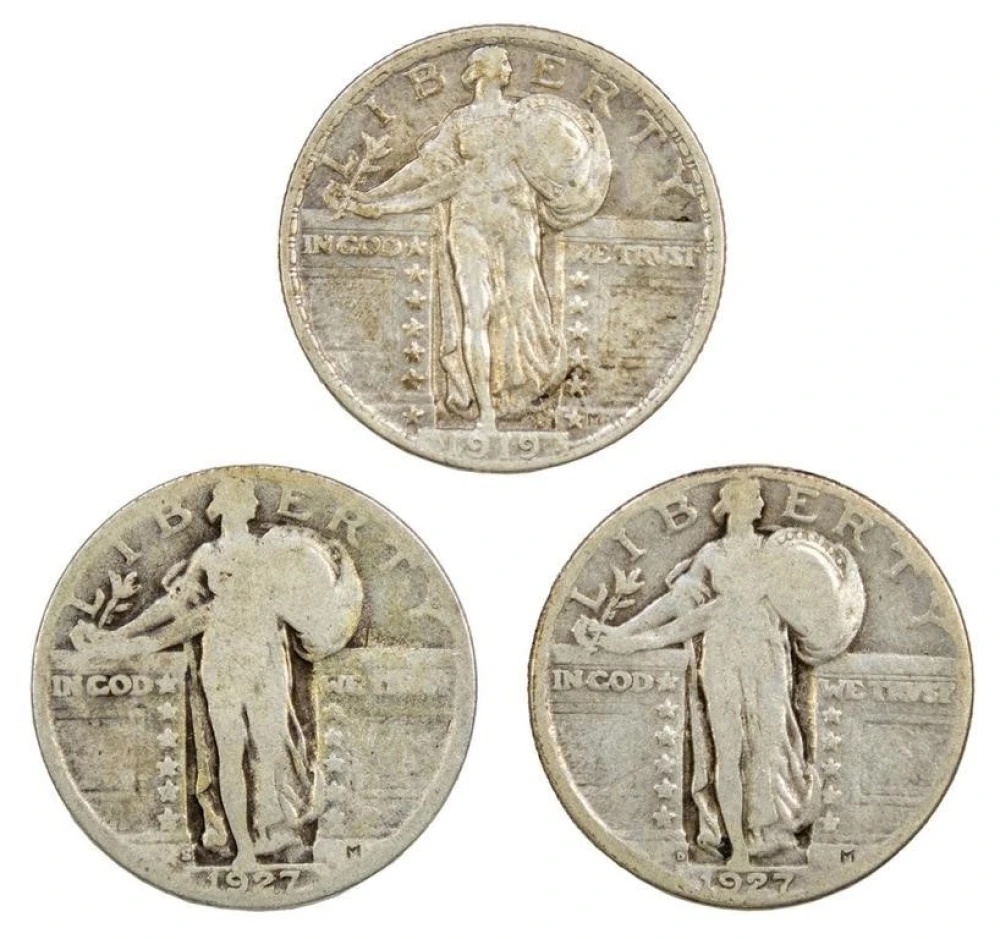 Trio of Better Standing Liberty Quarters