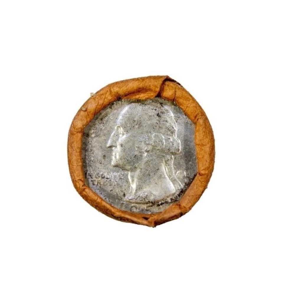 Bank Wrapped Roll of 1955-D Washington Quarters