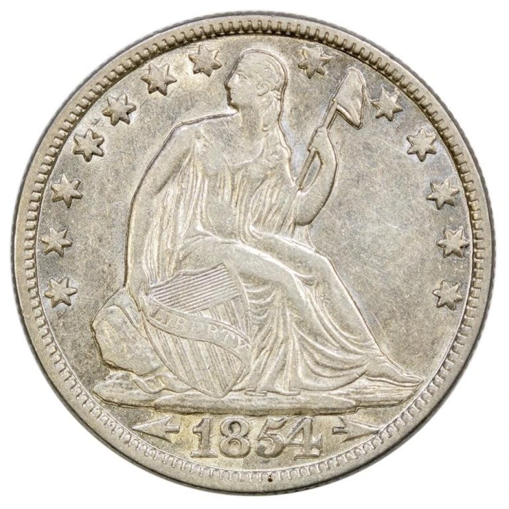AU-55 1854-O Arrows Half Dollar