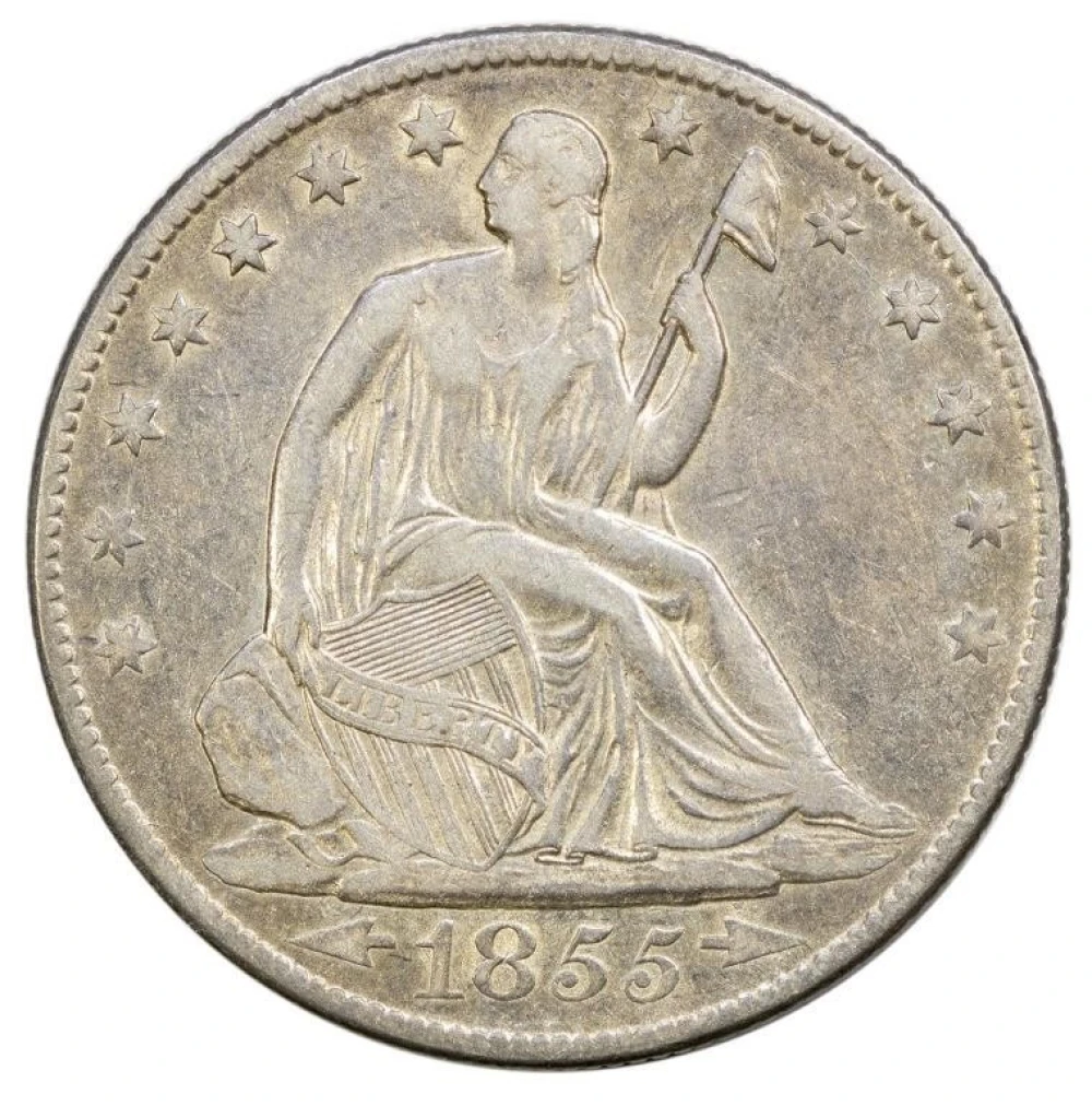 AU-50 1855-O Arrows Half Dollar