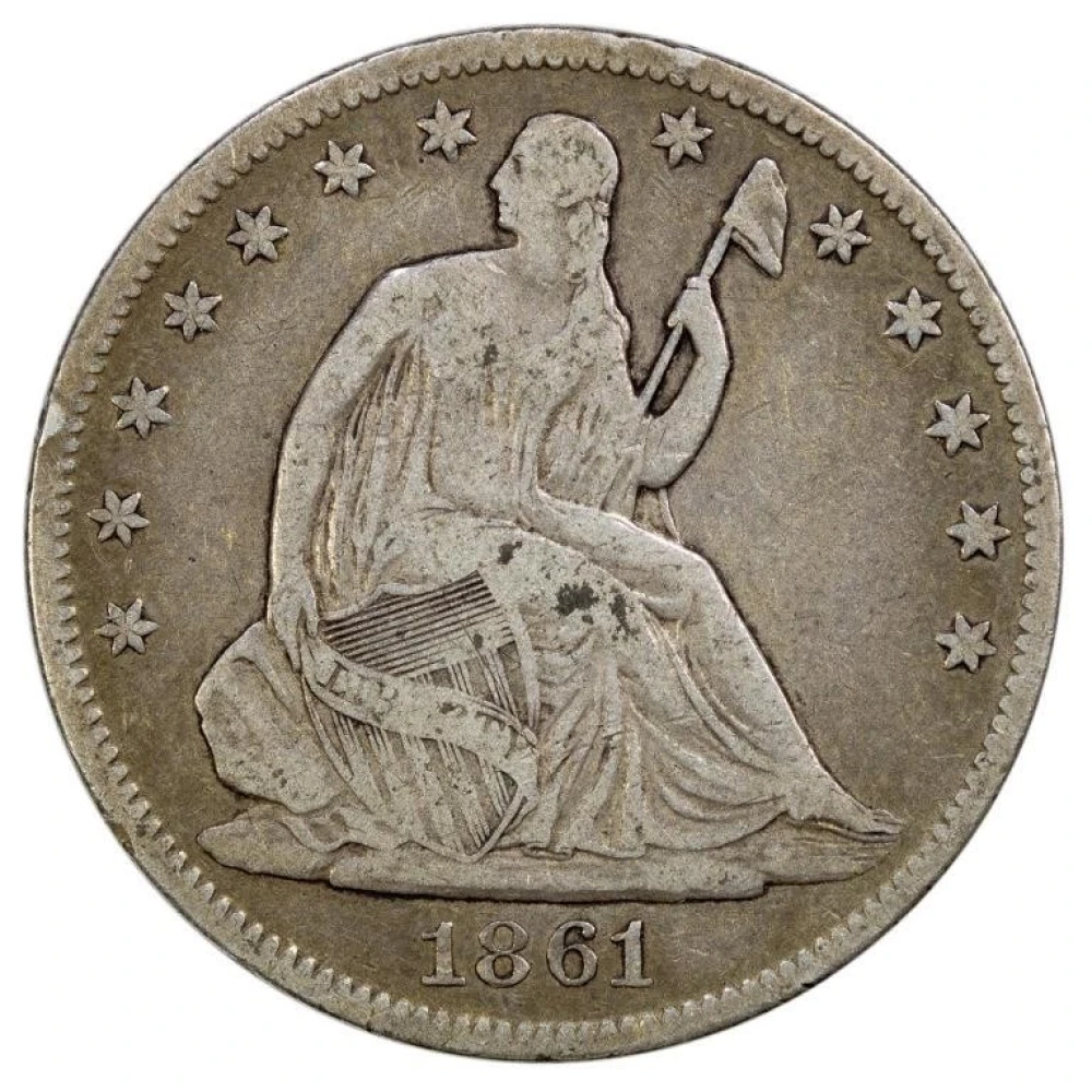 VG-10 to Fine-12 1861-O Half Dollar