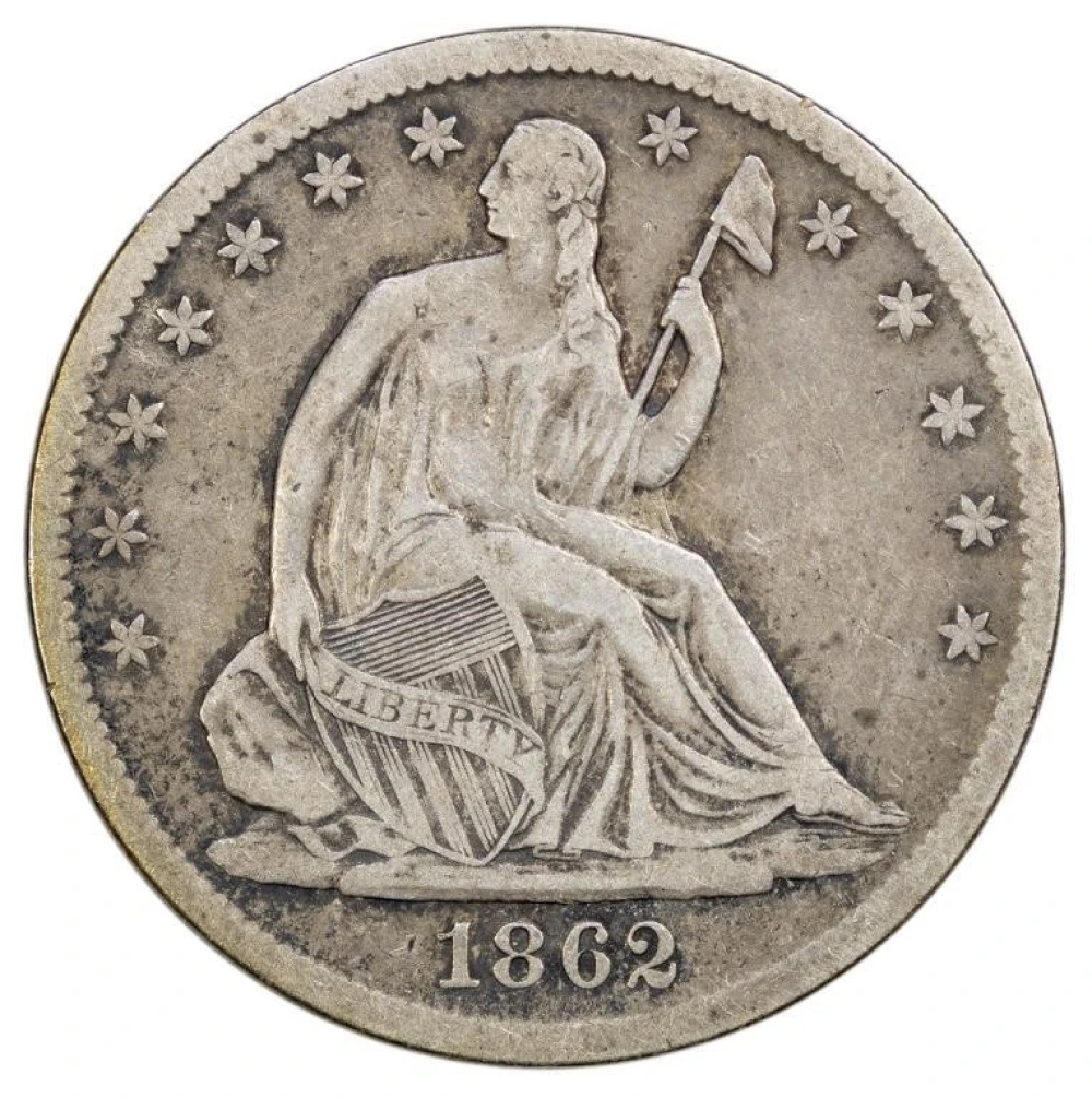 VF-25 1862-S Half Dollar