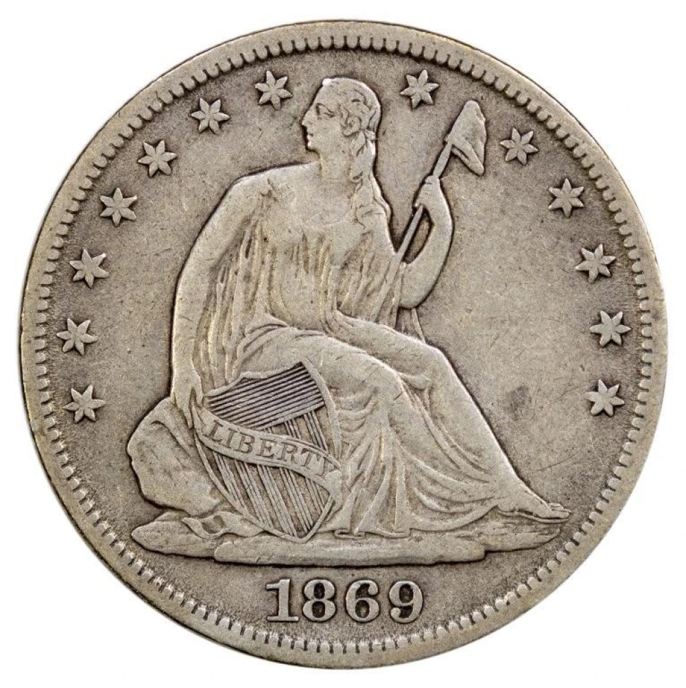 VF-20 1869-S Half Dollar
