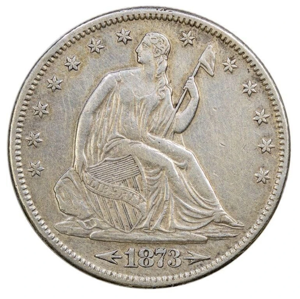 EF-45 Details 1873-S Arrows Half Dollar