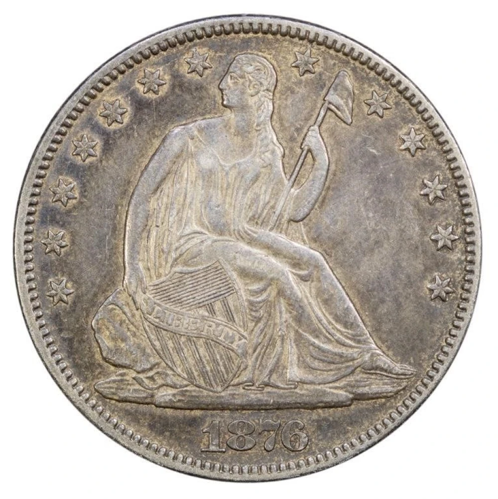 AU-50 1876 Half Dollar
