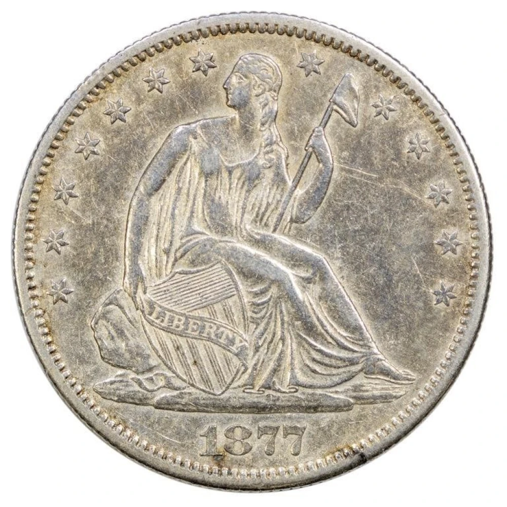 AU-50 Details 1877-S Half Dollar