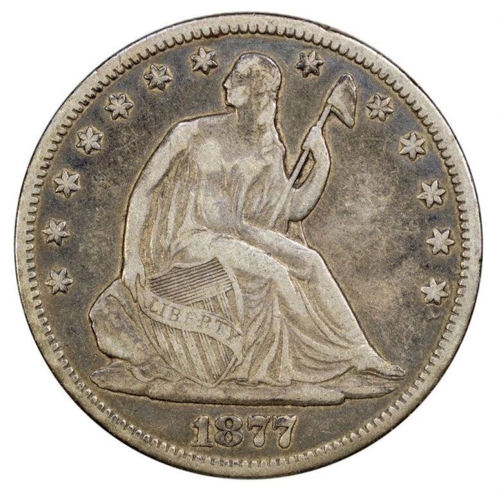 Fine-15 1877-CC Half Dollar