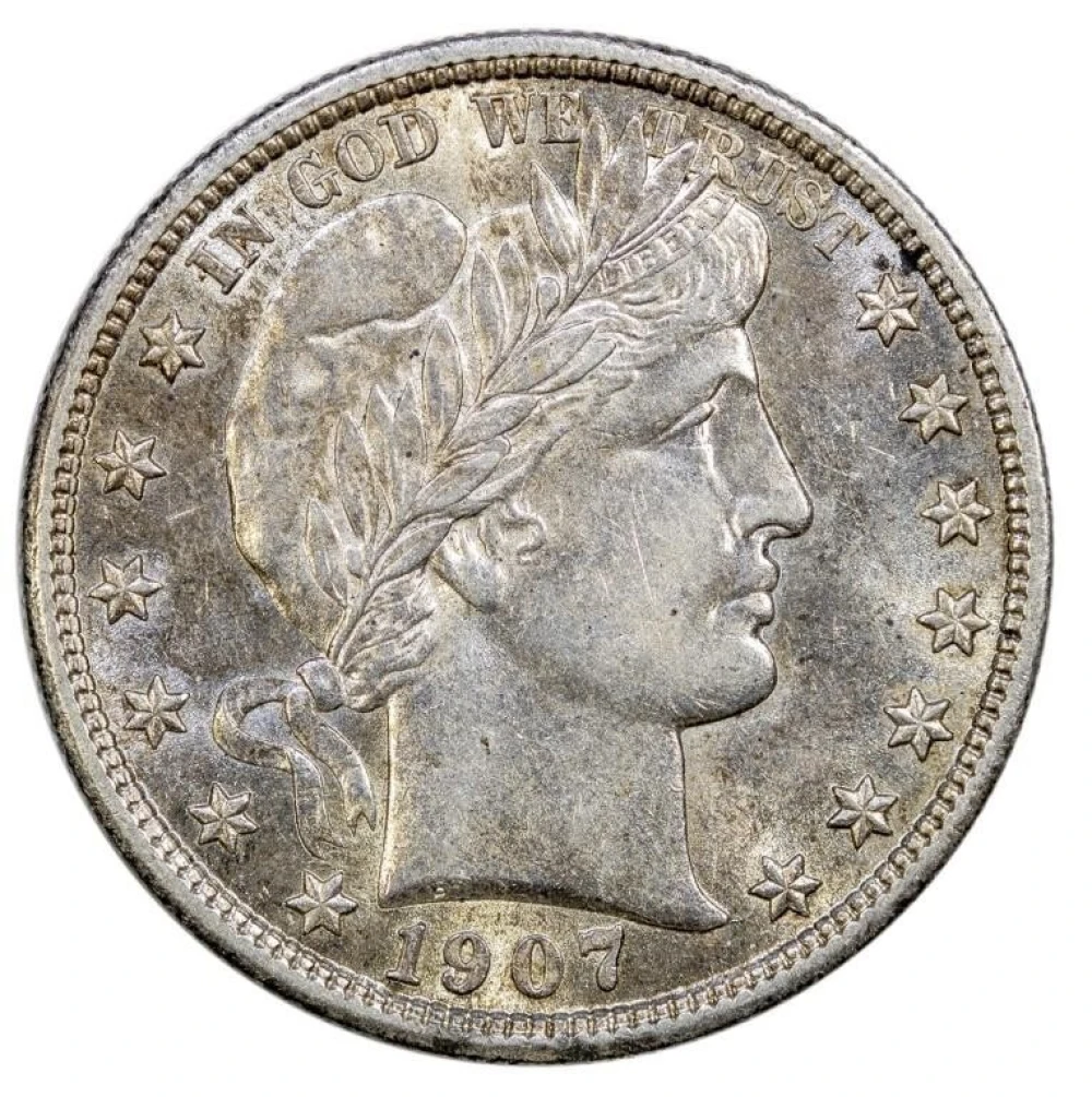 AU-58 1907-D Half Dollar