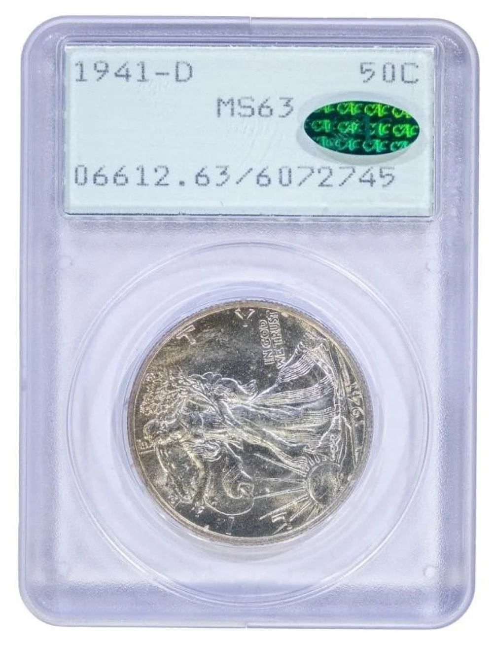 PCGS MS-63 CAC 1941-D Half Dollar