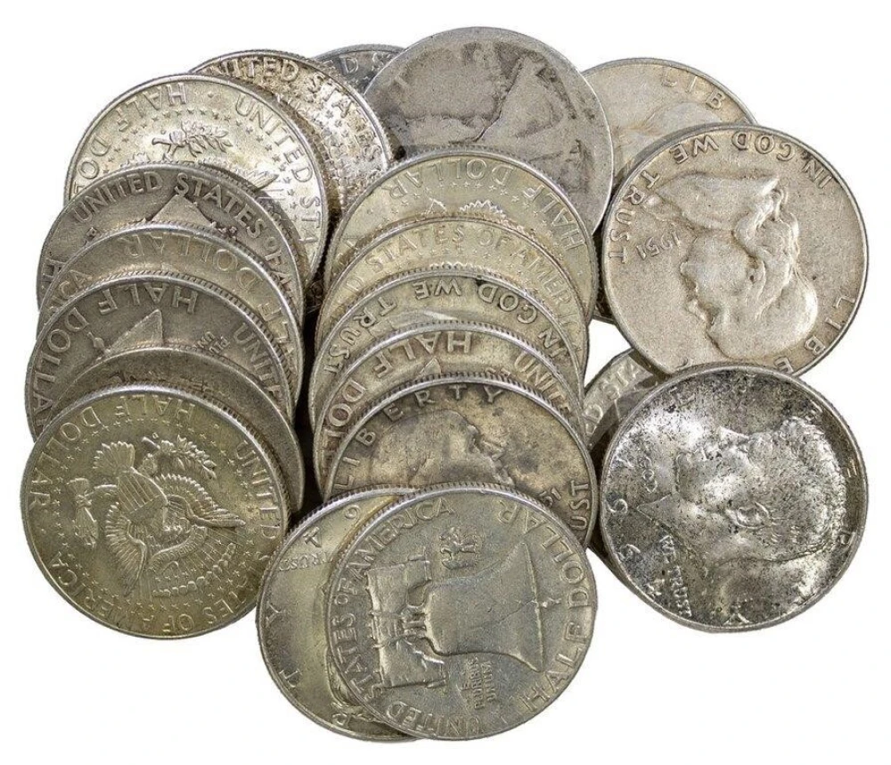 Roll of Circulated 90% Silver Half Dollars
