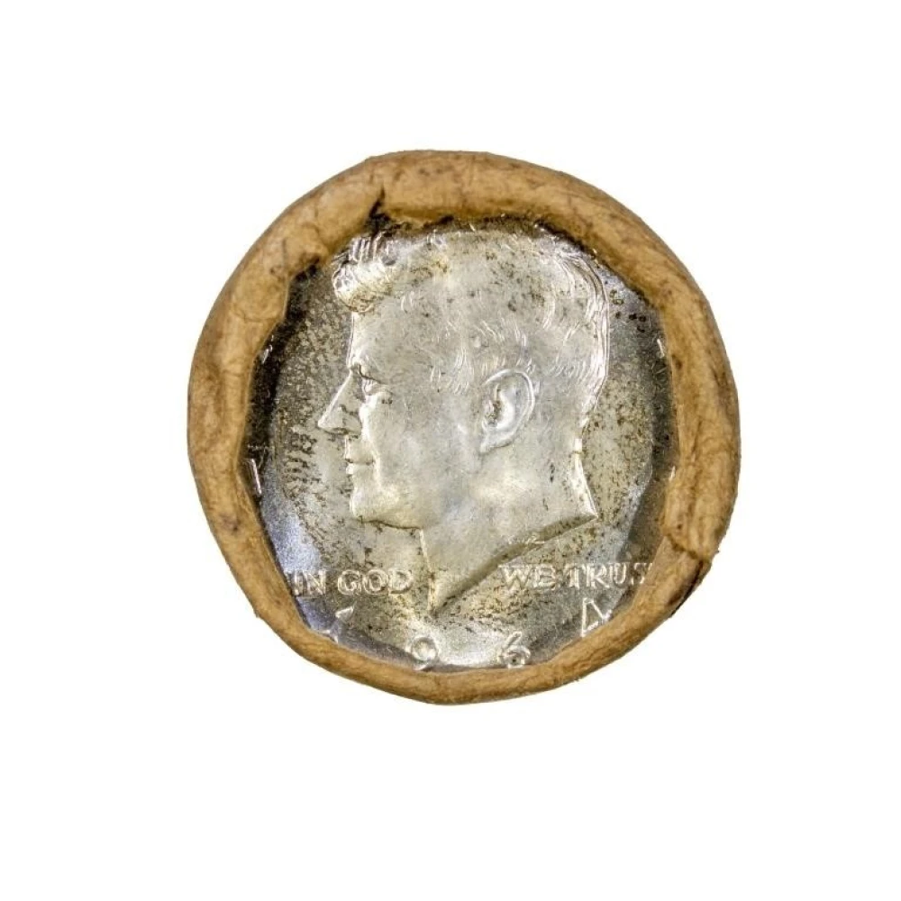 Bank Wrapped Roll of 1964 Kennedy Half Dollars