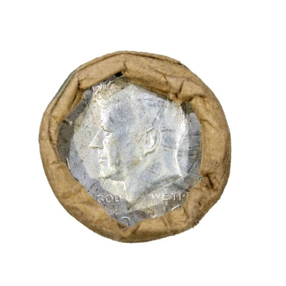 Bank Wrapped Roll of 1967 Kennedy Half Dollars