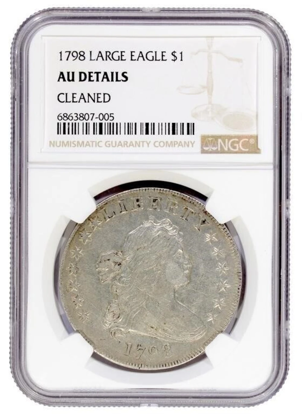 NGC AU Details 1798 Bust Dollar