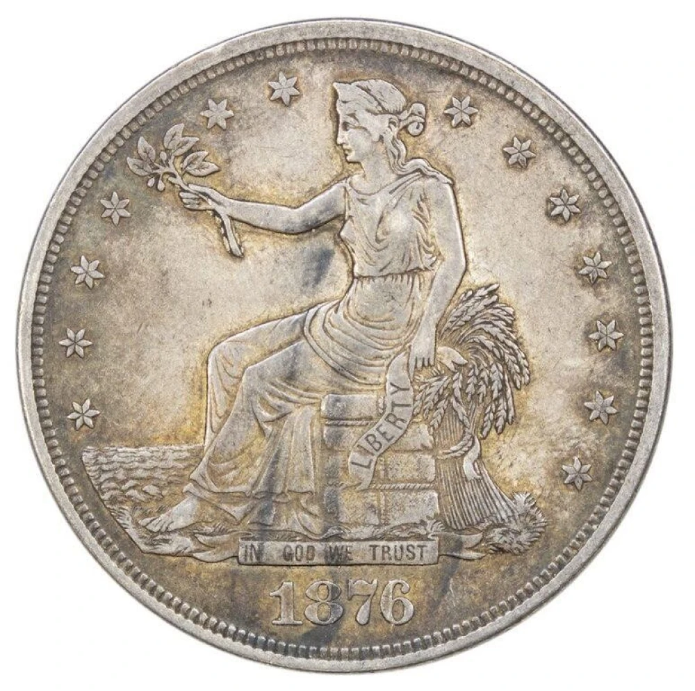 EF-40 1876 Trade Dollar