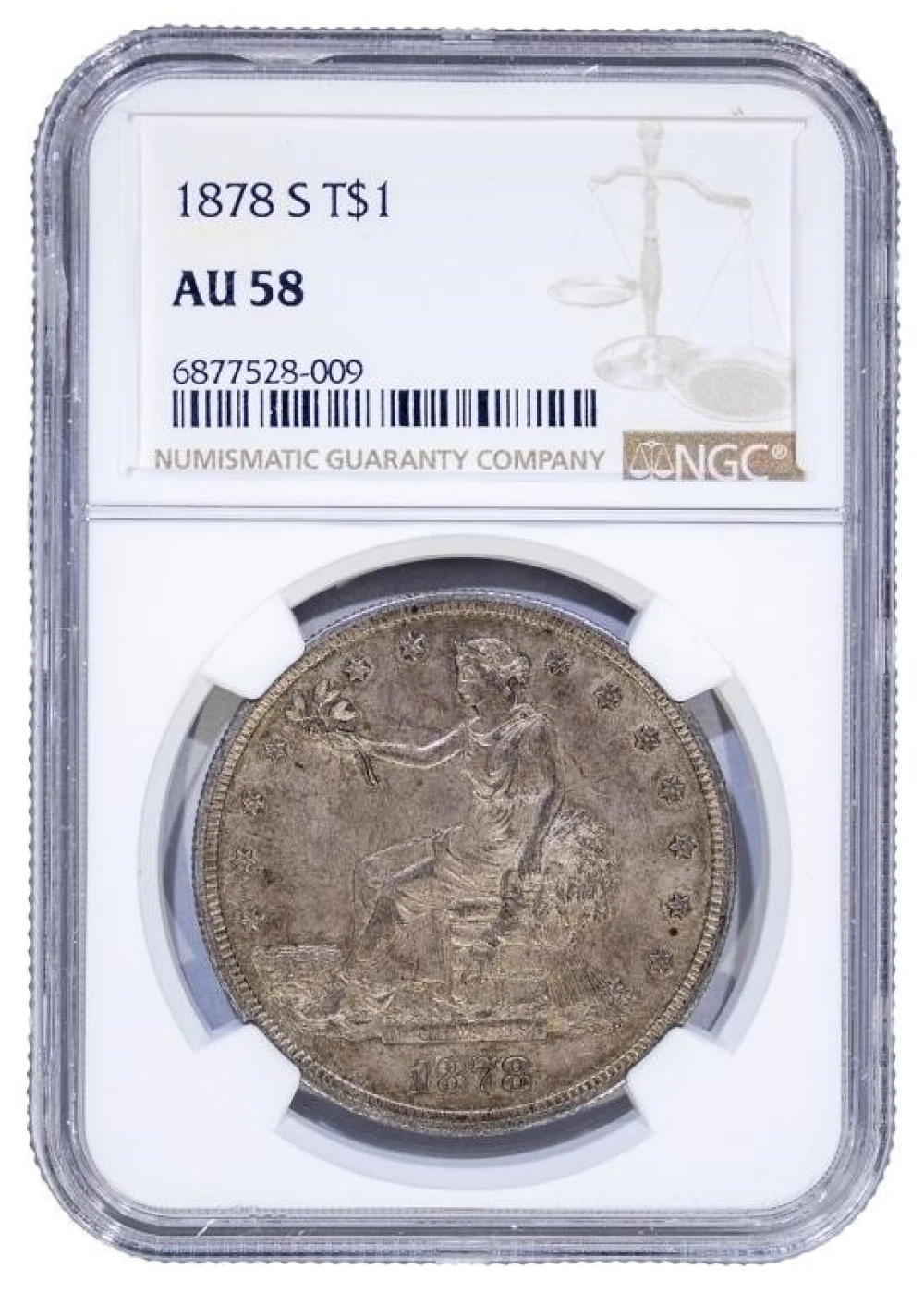 NGC AU-58 1878-S Trade Dollar