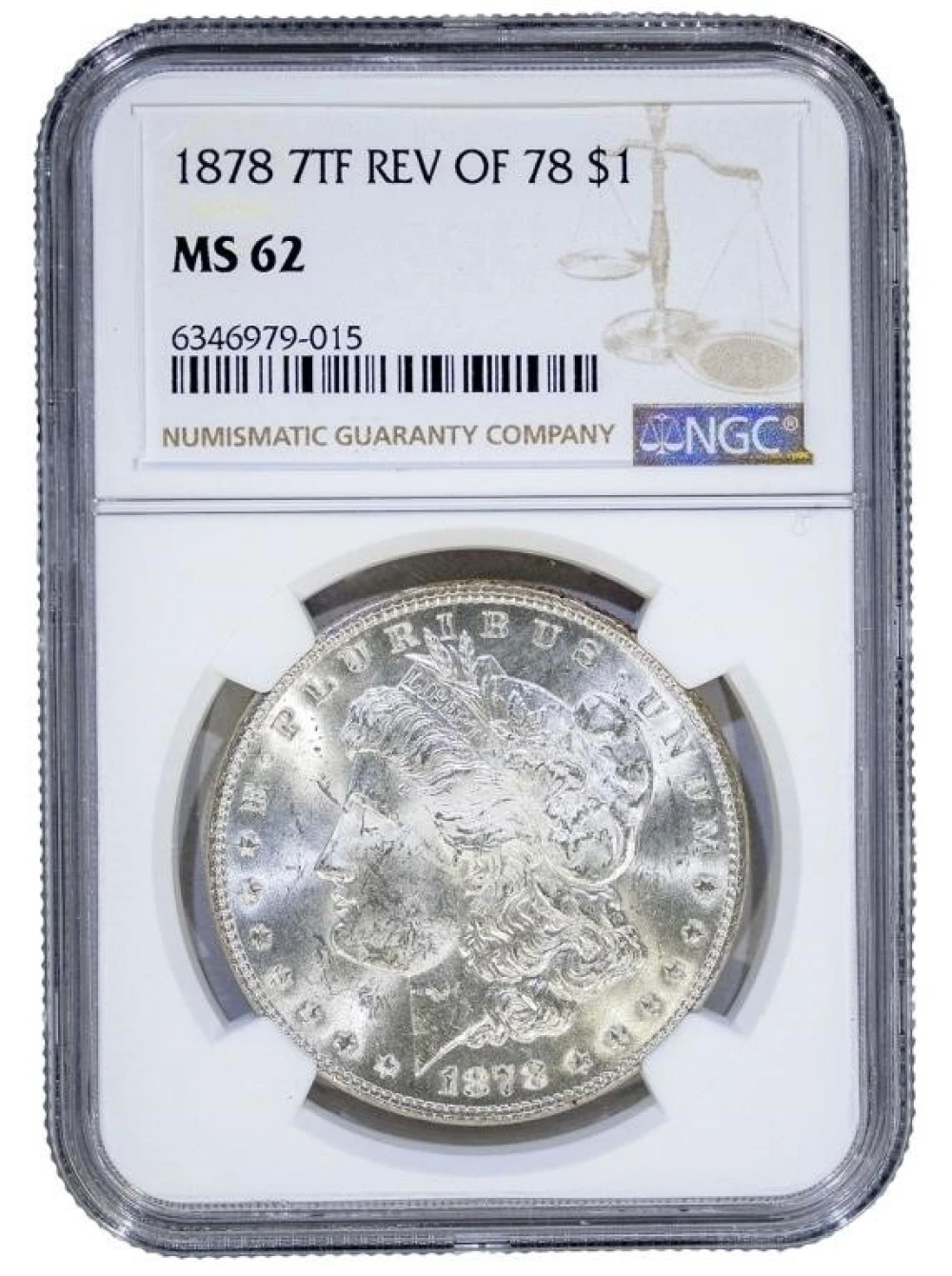 NGC MS-62 1878 7F Morgan Dollar