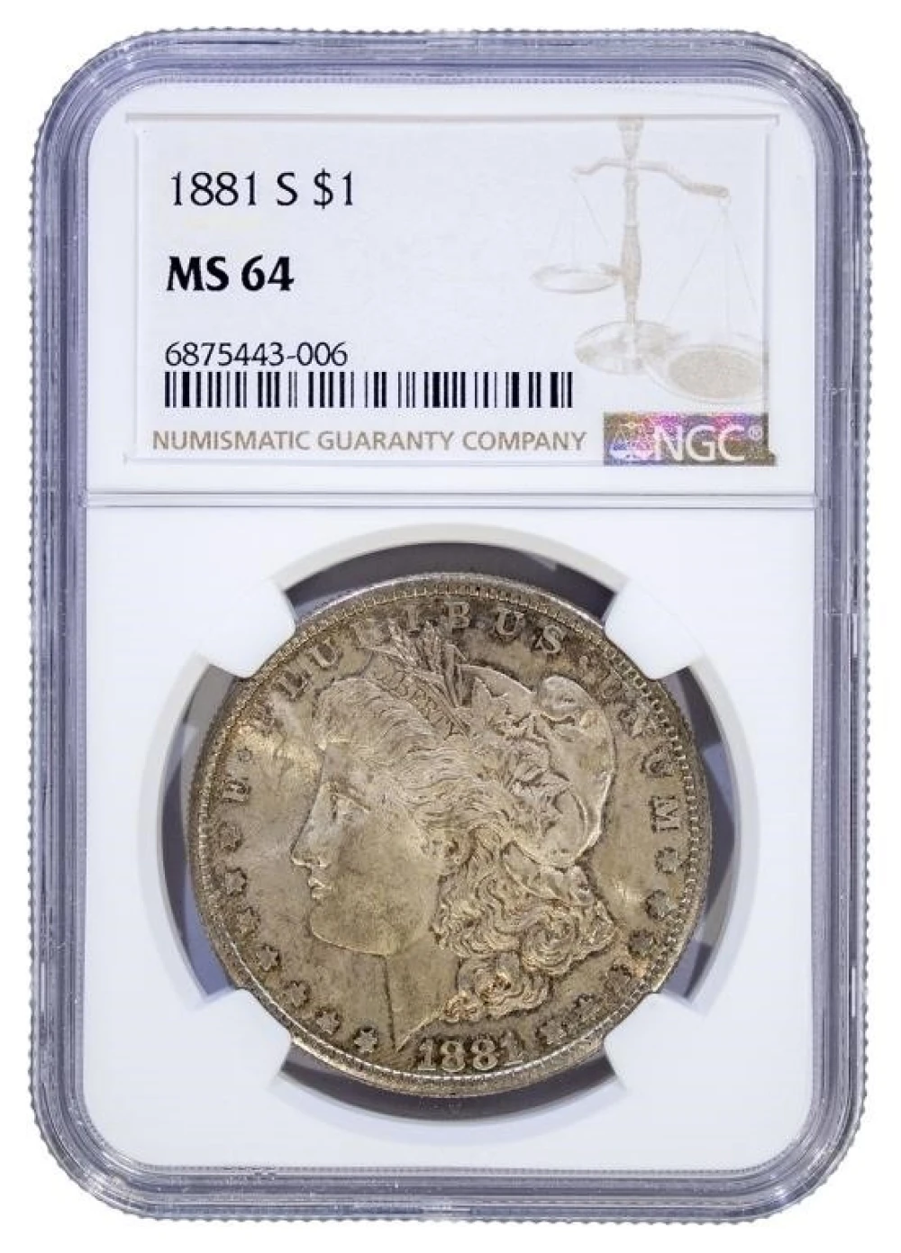 NGC MS-64 1881-S Morgan Dollar