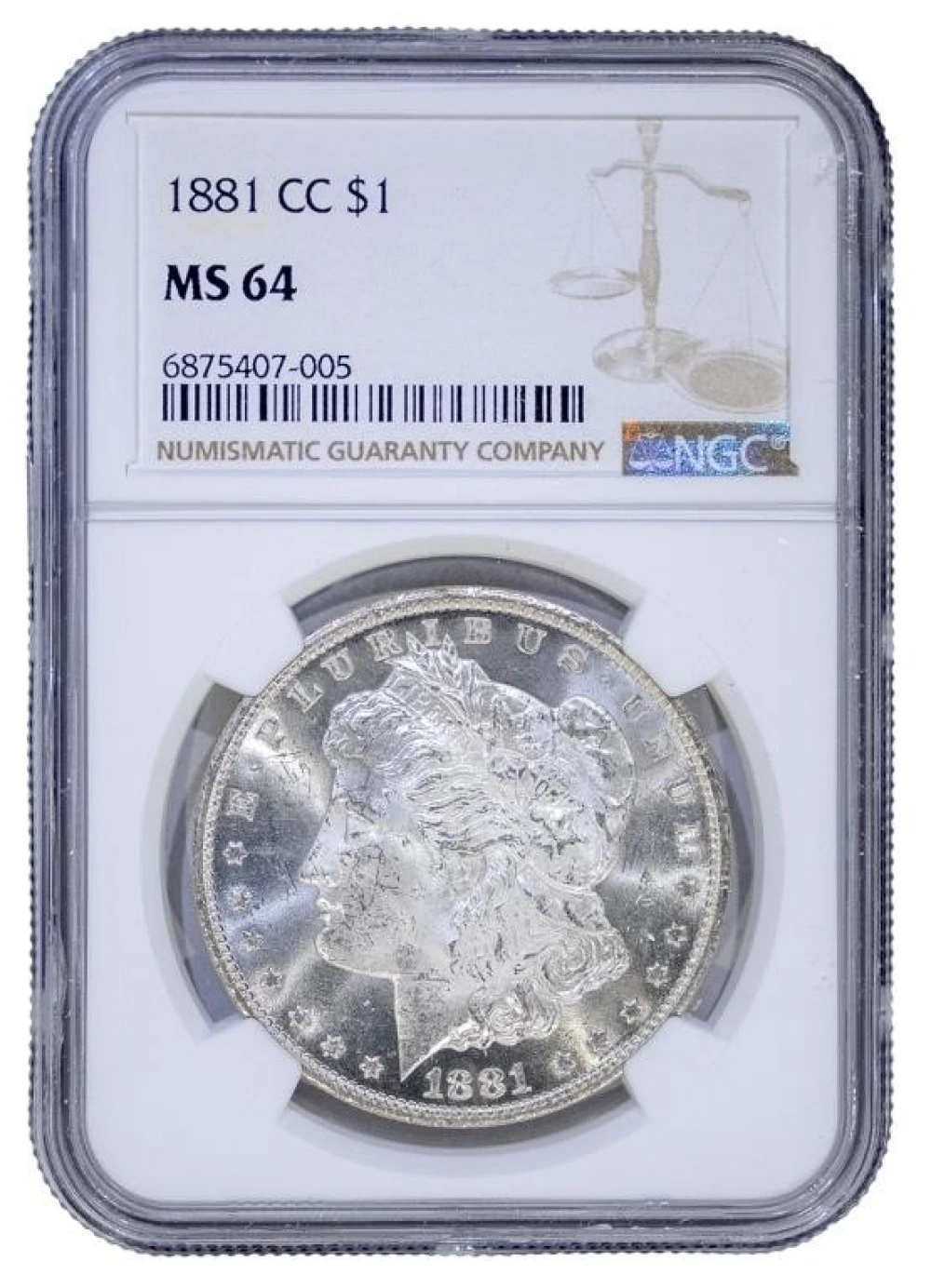 NGC MS-64 1881-CC Morgan Dollar