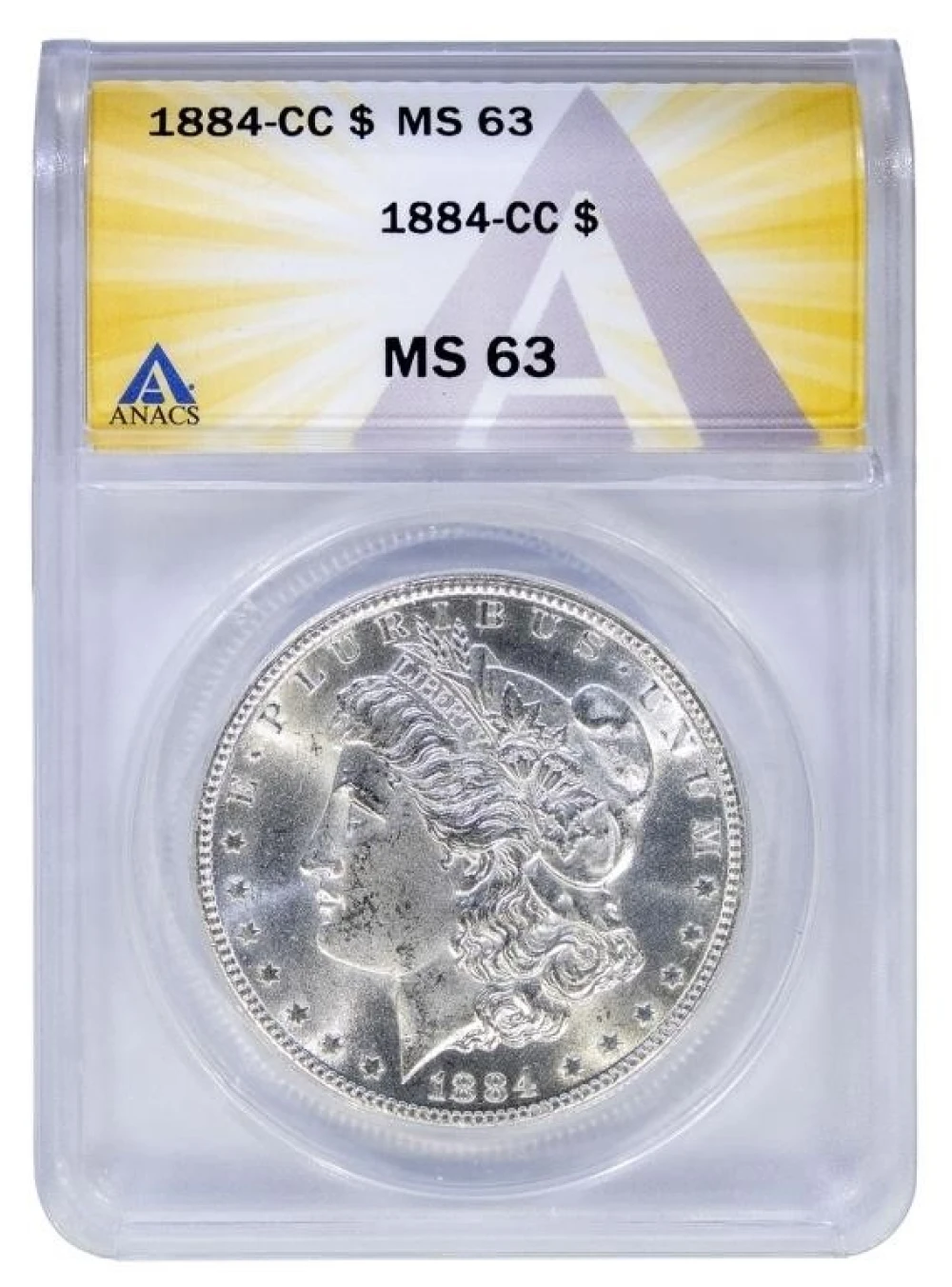 ANACS MS-63 1884-CC Morgan Dollar