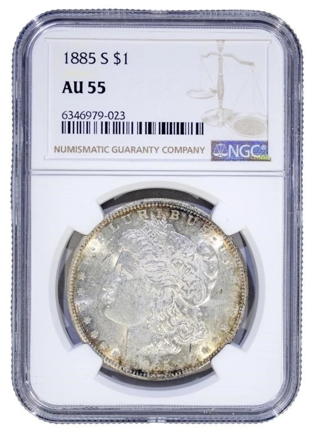 NGC AU-55 1885-S Morgan Dollar