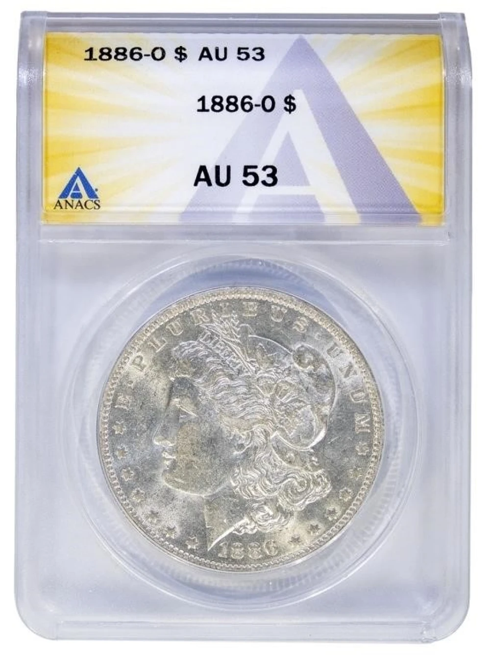ANACS AU-53 1886-O Morgan Dollar