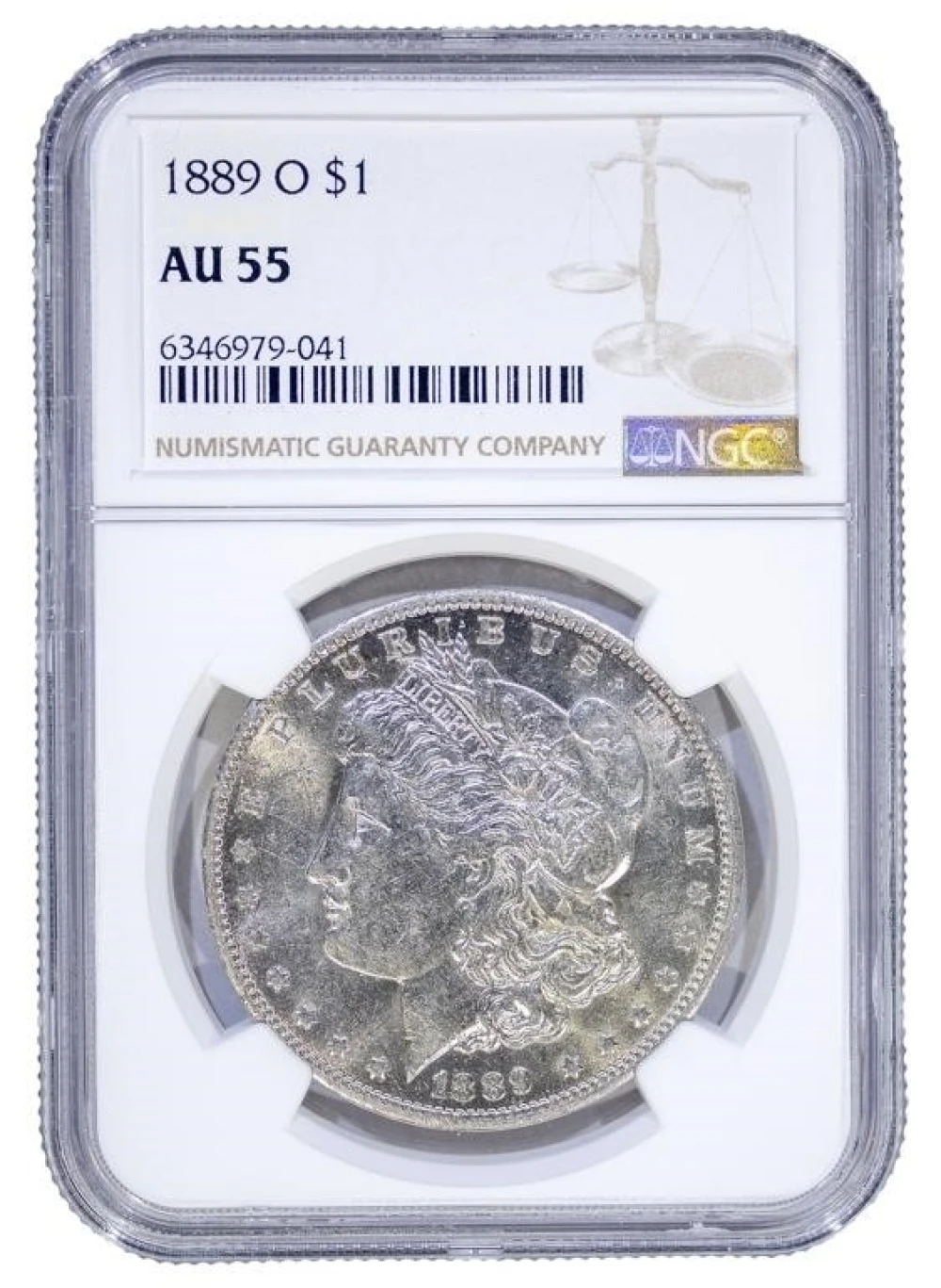 NGC AU-55 1889-O Morgan Dollar