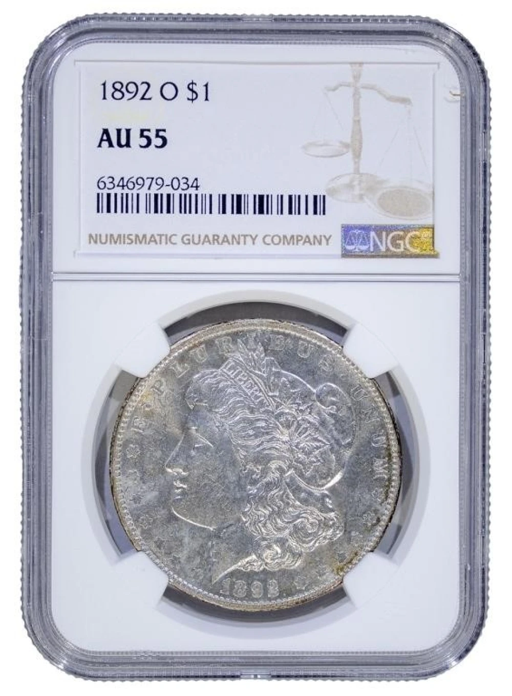 NGC AU-55 1892-O Morgan Dollar