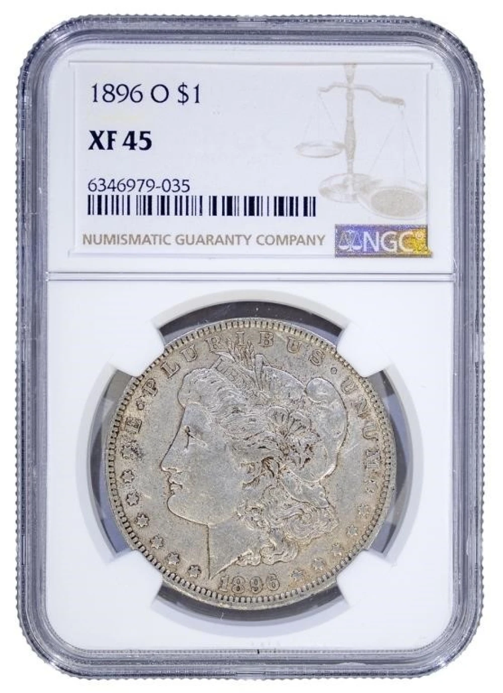 NGC EF-45 1896-O Morgan Dollar