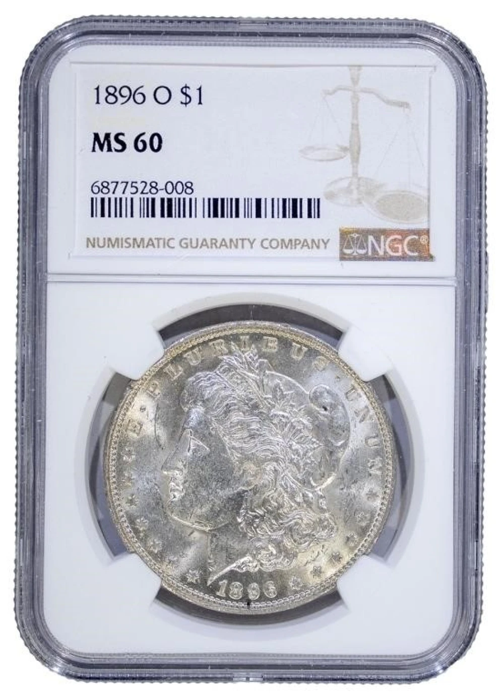NGC MS-60 1896-O Morgan Dollar