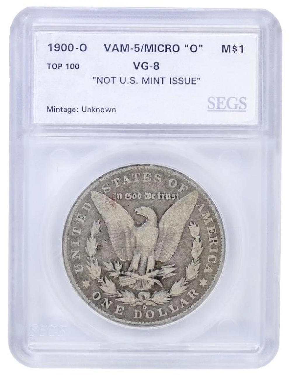SEGS VG-8 1900-O Micro O Morgan Dollar