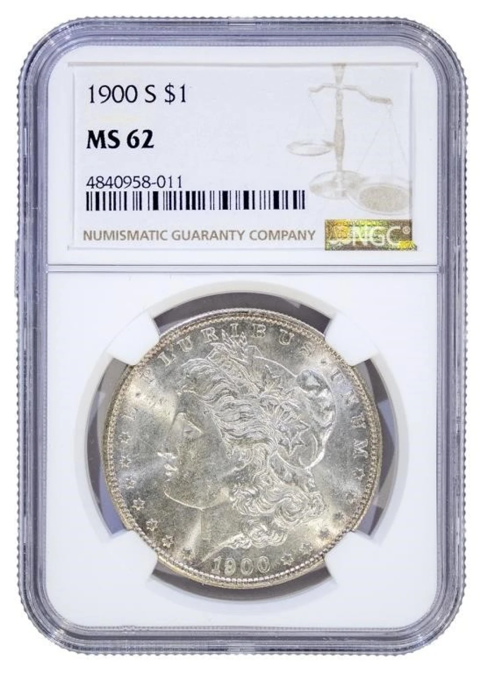 NGC MS-62 1900-S Morgan Dollar