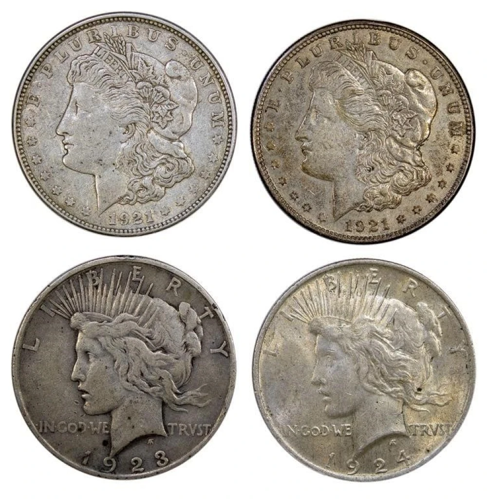 4 Piece Silver Dollar Lot