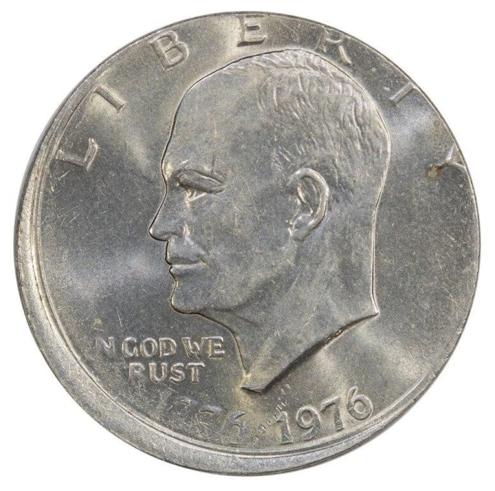 AU-58 Off-Center 1976 Eisenhower Dollar