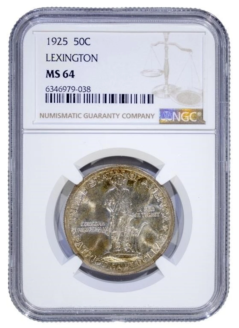 NGC MS-64 1925 Lexington Half Dollar