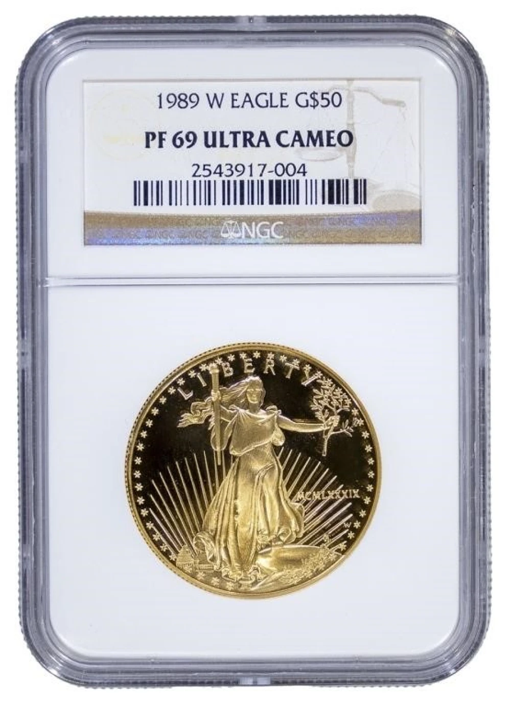NGC Proof-69 UC 1989-W 1 oz Gold Eagle