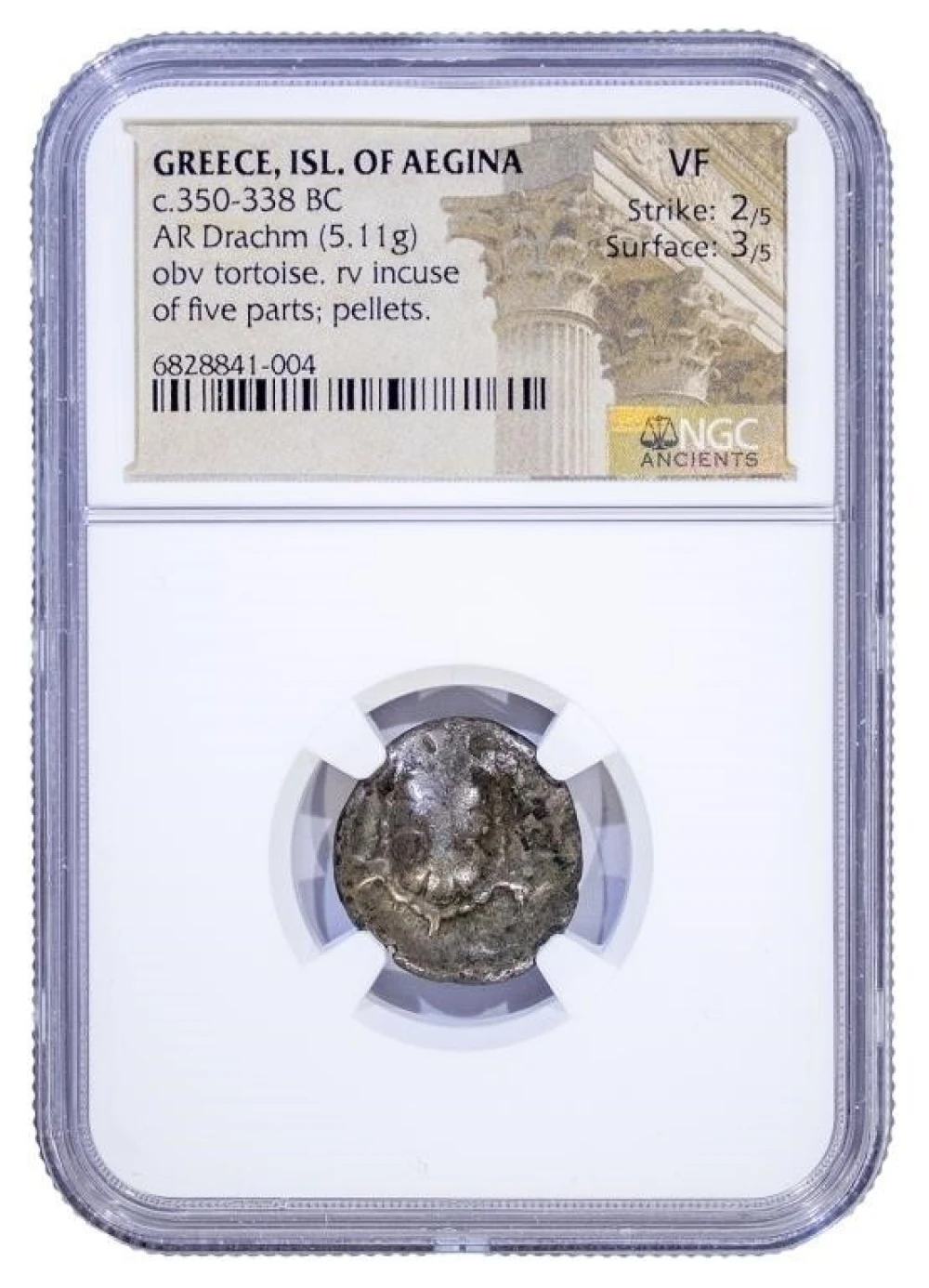 Greece. Aegina. Silver Drachm Circa 350-338