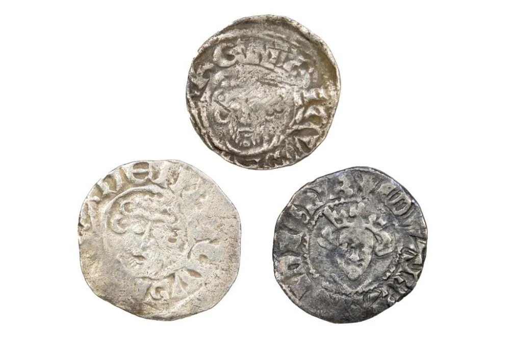 England. Early Silver Penny Threesome
