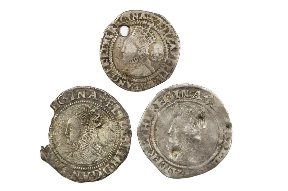 England. Elizabeth I Coinage Trio