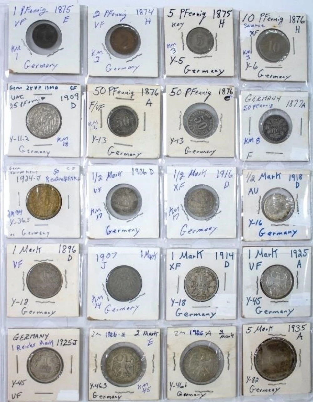 Germany. 20 Coin Mixed Lot