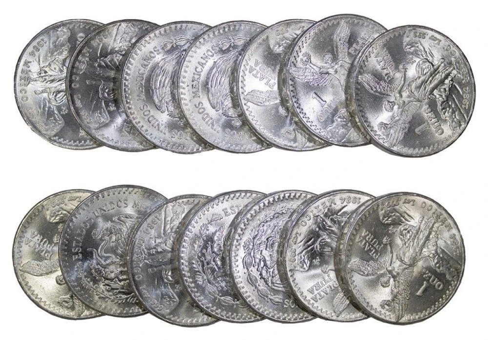 Mexico. 14 Piece Lot of 1984 1 oz Silver Libertads