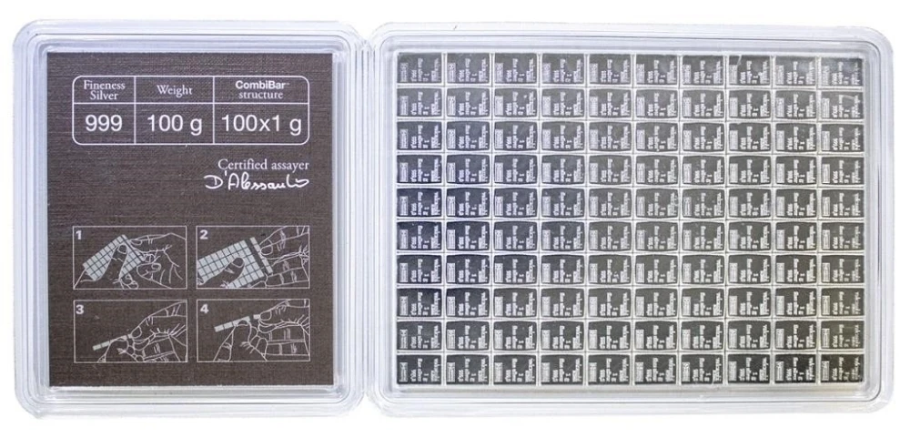 Valcambi Suisse 100 Gram CombiBar