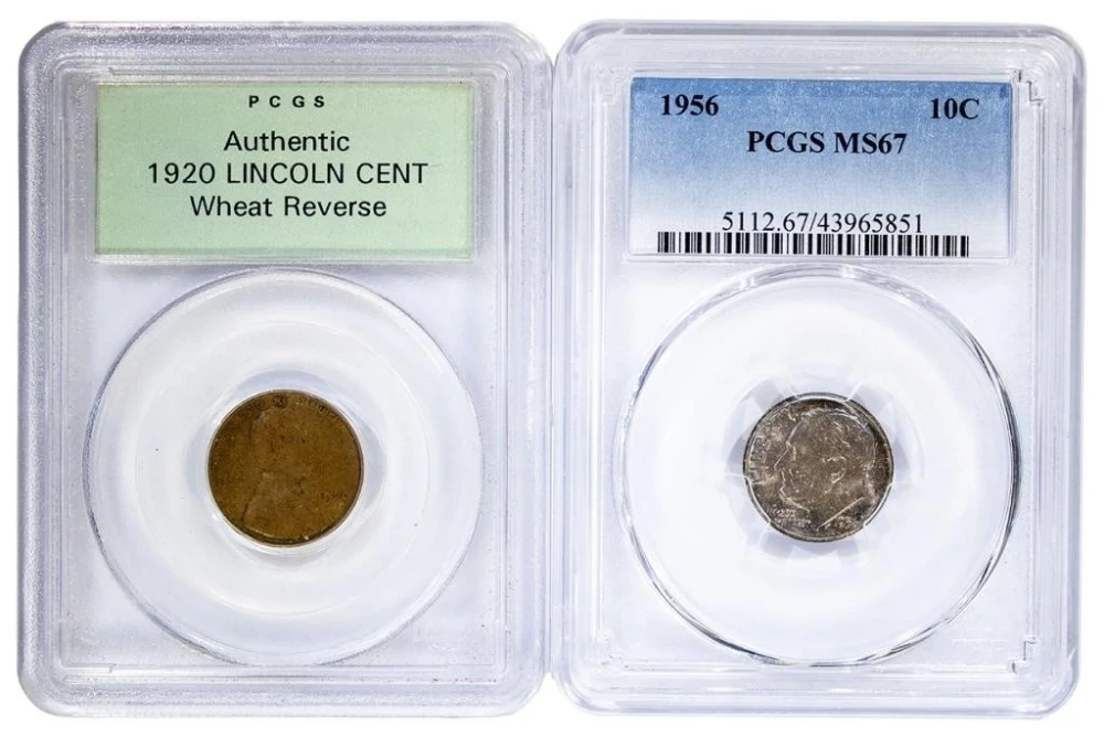 Rare PCGS Holder and Superb Gem Dime Pair