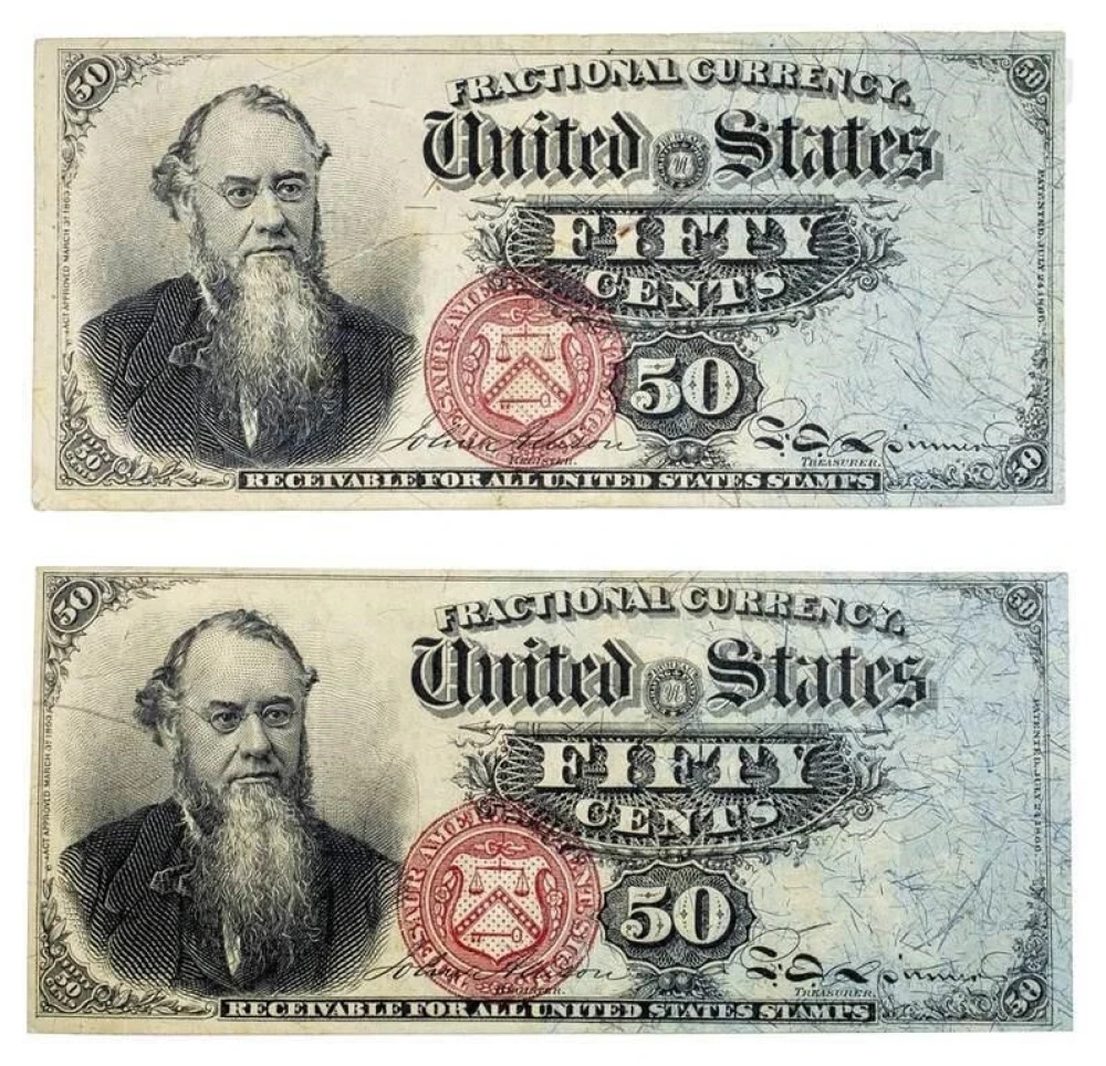 Pair of Fractional Currency 50-Cents Notes