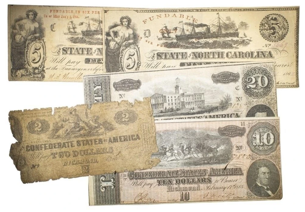 Mix of Southern and Confederate Notes