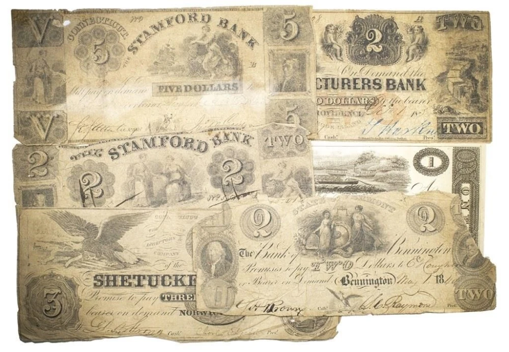 Mix of Obsolete Bank Notes