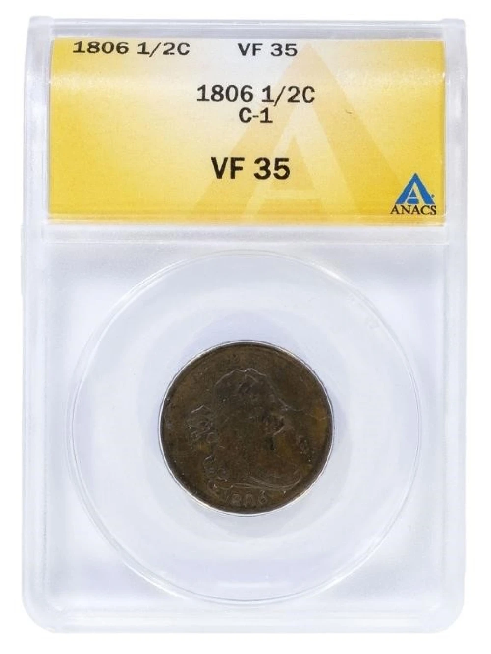 ANACS VF-35 1806 Half Cent
